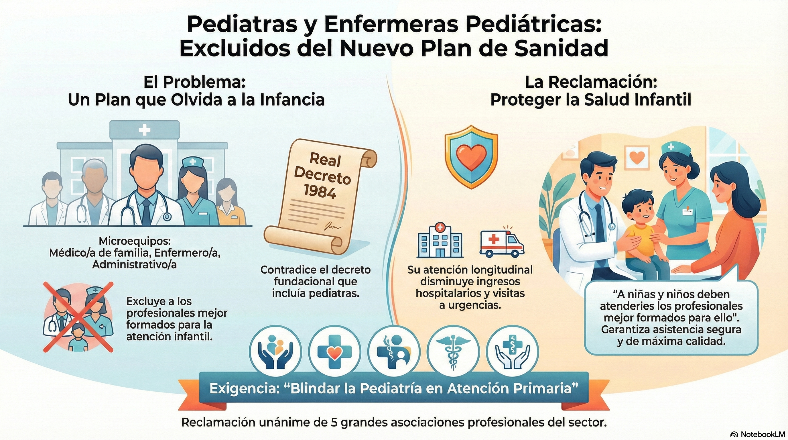 AndAPap se une a la protesta nacional por la exclusión de los pediatras en el nuevo Plan de Atención Primaria del Ministerio de Sanidad